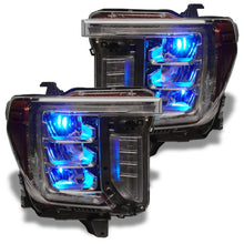 Load image into Gallery viewer, Oracle 19-21 Silverado/Sierra 1500 RGB Demon Eye Headlight Kit - w/o Controller - Side View