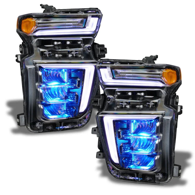 Oracle 20-21 Chevy Silverado HD 2500RGB Headlight Demon Eye Kit - w/o Controller - Back View