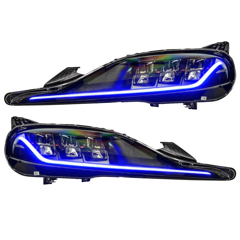 Oracle 20-21 Toyota Supra GR RGB+A Headlight DRL Upgrade Kit - ColorSHIFT - Back View