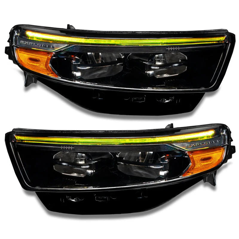 Oracle 20-22 Ford Explorer Dynamic RGB Headlight DRL Kit - - w/ 2.0 Controller - Side View