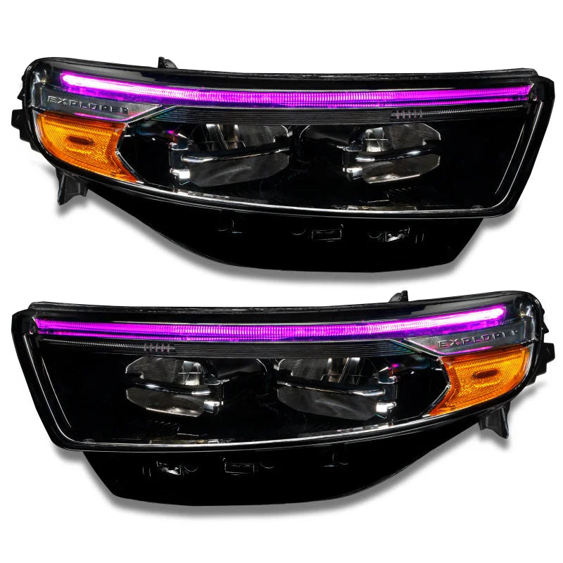 Oracle 20-22 Ford Explorer Dynamic RGB Headlight DRL Kit - - w/ BC1 Controller - Back View