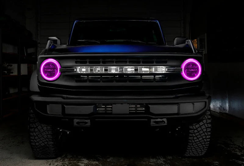 Oracle 2021 Ford Bronco Base Headlight LED Halo Kit - ColorSHIFT - w/ BC1 Controller - Additional View 6