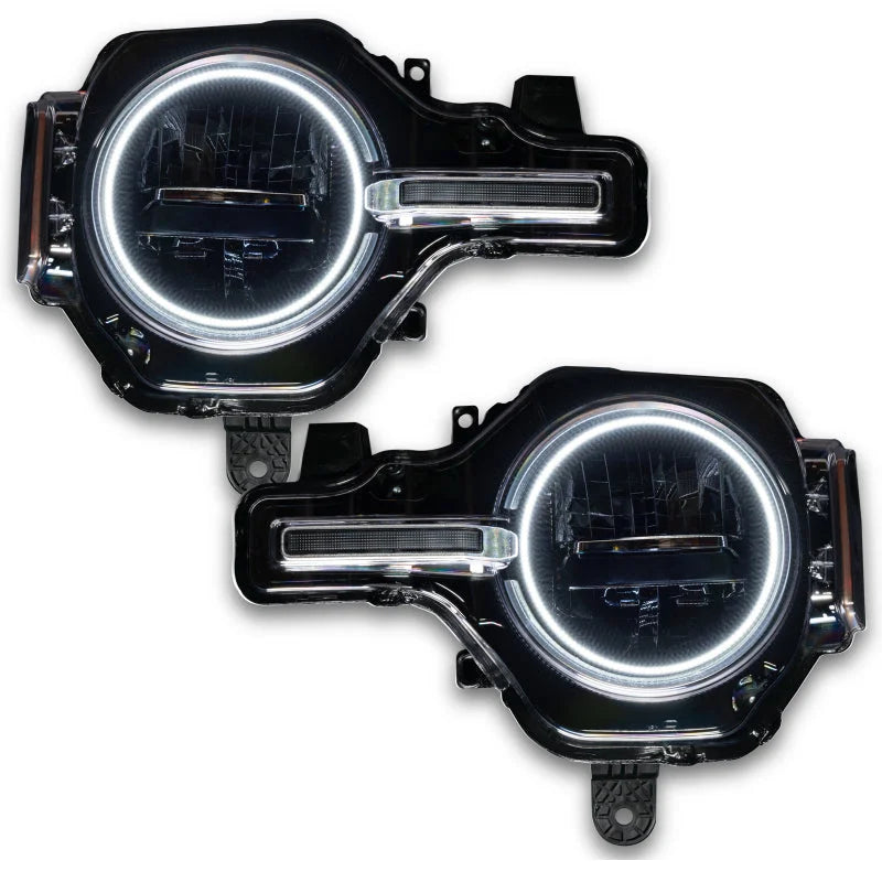 Oracle 2021 Ford Bronco Base Headlight LED Halo Kit - White - Side View