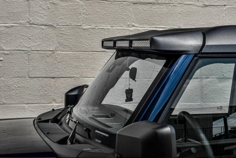 Oracle 2021+ Ford Bronco Integrated Windshield Roof LED Light Bar System - Installation View