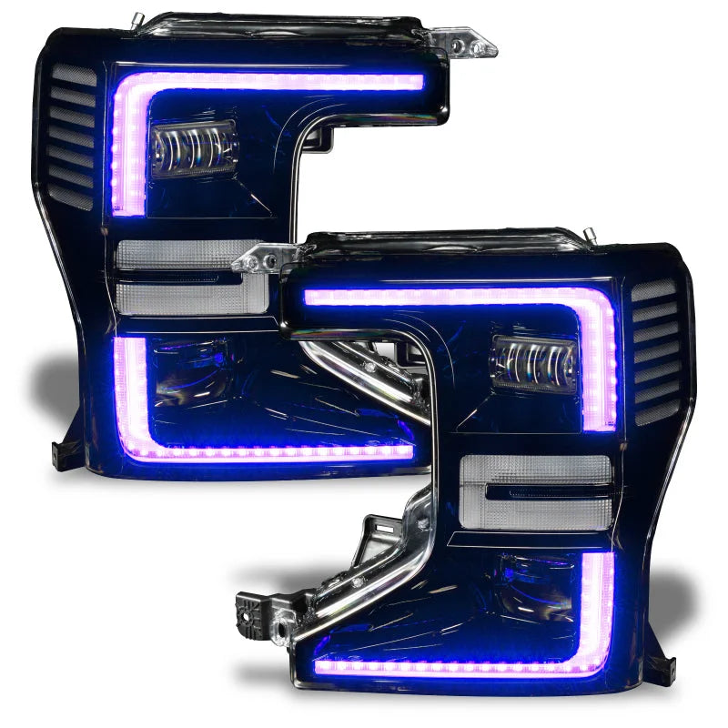 Oracle 2022 Ford F250/350 Super Duty Dynamic ColorSHIFT Headlight DRL Kit w/Switchback - Side View