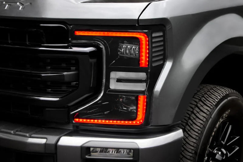 Oracle 2022 Ford F250/350 Super Duty Dynamic ColorSHIFT Headlight DRL Kit w/Switchback - Back View
