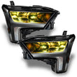 Load image into Gallery viewer, Oracle 2022+ Toyota Tundra ColorSHIFT RGB Demon Eye Headlight Upgrade Kit - Side View