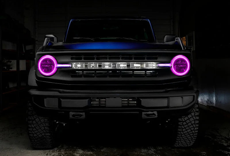 Oracle 21-22 Ford Bronco Headlight Halo Kit w/DRL Bar - Base Headlights -w/BC1 Controller - Additional View 6