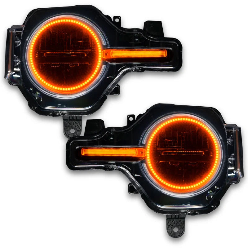 Oracle 21-22 Ford Bronco Headlight Halo Kit w/DRL Bar - Base Headlights -w/RF Controller - Additional View 6