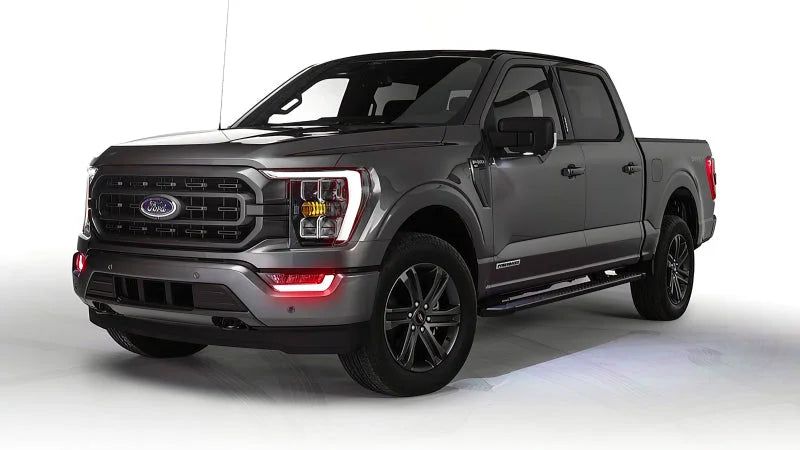 Oracle 21-22 Ford F-150 ColorSHIFT RGB+W Fog Light DRL Upgrade Kit w/ No Controller - Side View