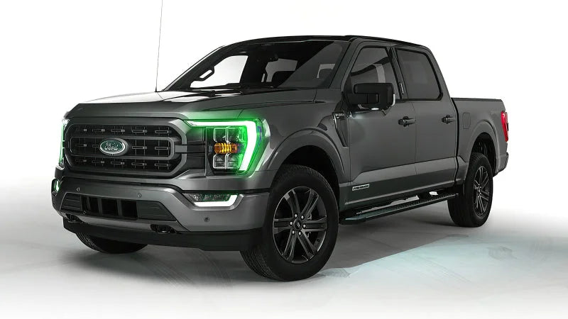 Oracle 21-22 Ford F-150 ColorSHIFT RGB+W Headlight DRL Upgrade Kit w/ BC1 Controller - Side View