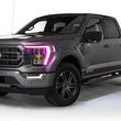 Load image into Gallery viewer, Oracle 21-22 Ford F-150 ColorSHIFT RGB+W Headlight DRL Upgrade Kit w/ Simple Controller - Side View