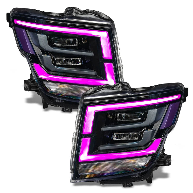 Oracle 21-22 Nissan Titan RGB+W Headlight DRL Upgrade - ColorSHIFT w/ BC1 Controller - Additional View 7