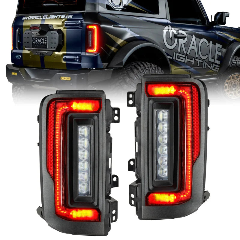 Oracle 21-23 Ford Bronco Flush Style LED Taillights - Tinted - Main Product View