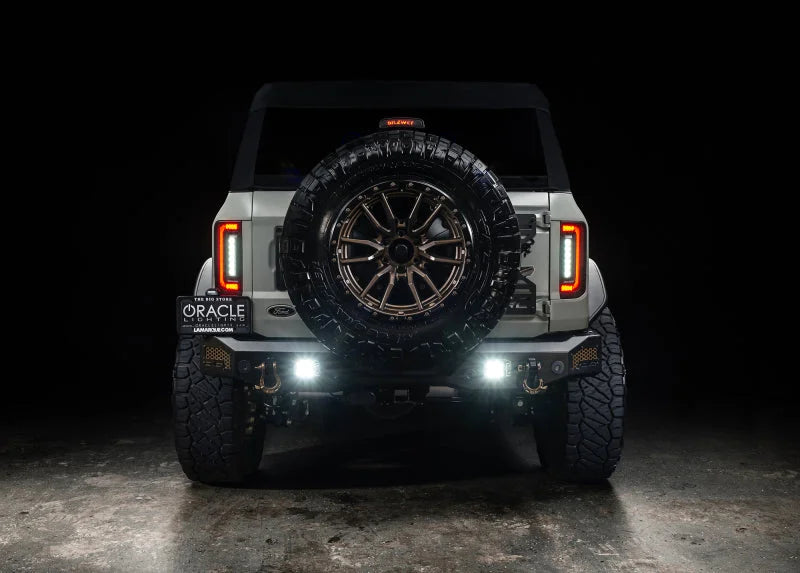 Oracle 21-23 Ford Bronco Flush Style LED Taillights - Tinted - Back View