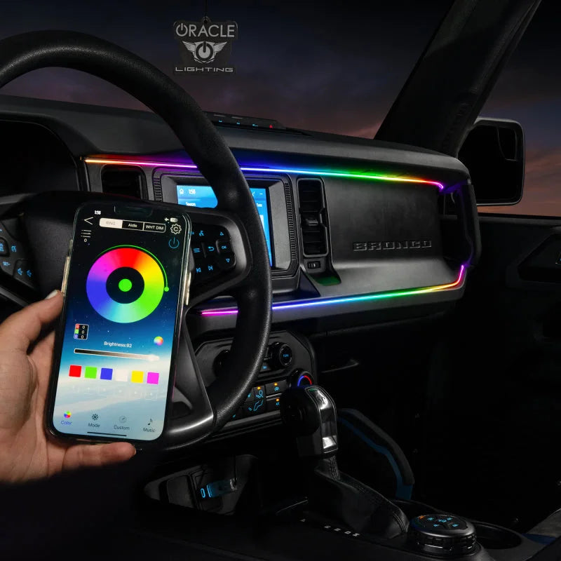 Oracle 21-25 Ford Bronco ColorSHIFT LED Interior Dash Board Kit - Installation View