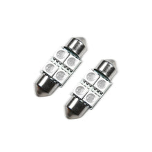 Load image into Gallery viewer, Oracle 33MM 4 LED 3-Chip Festoon Bulbs (Pair) - Blue - Main Product View