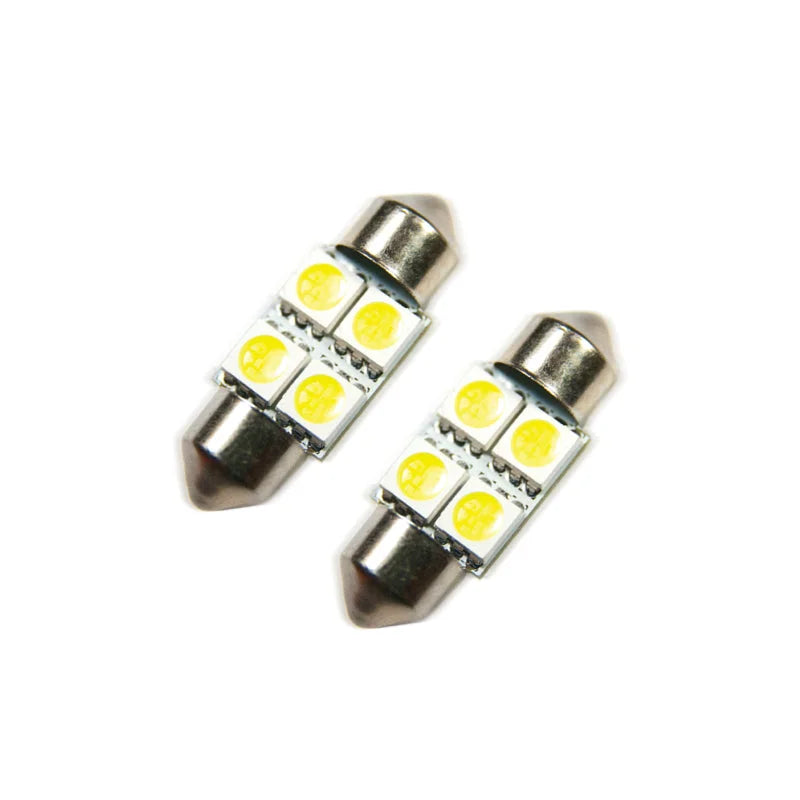 Oracle 33MM 4 LED 3-Chip Festoon Bulbs (Pair) - Cool White - Side View