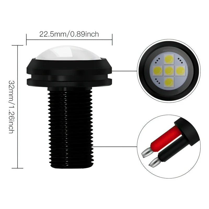Oracle 3W Universal Cree LED Billet Light - Blue - Back View