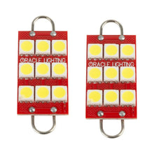 Load image into Gallery viewer, Oracle 44MM 6 LED 3 Chip - Loop Festoon Bulbs (Pair) - White - Back View