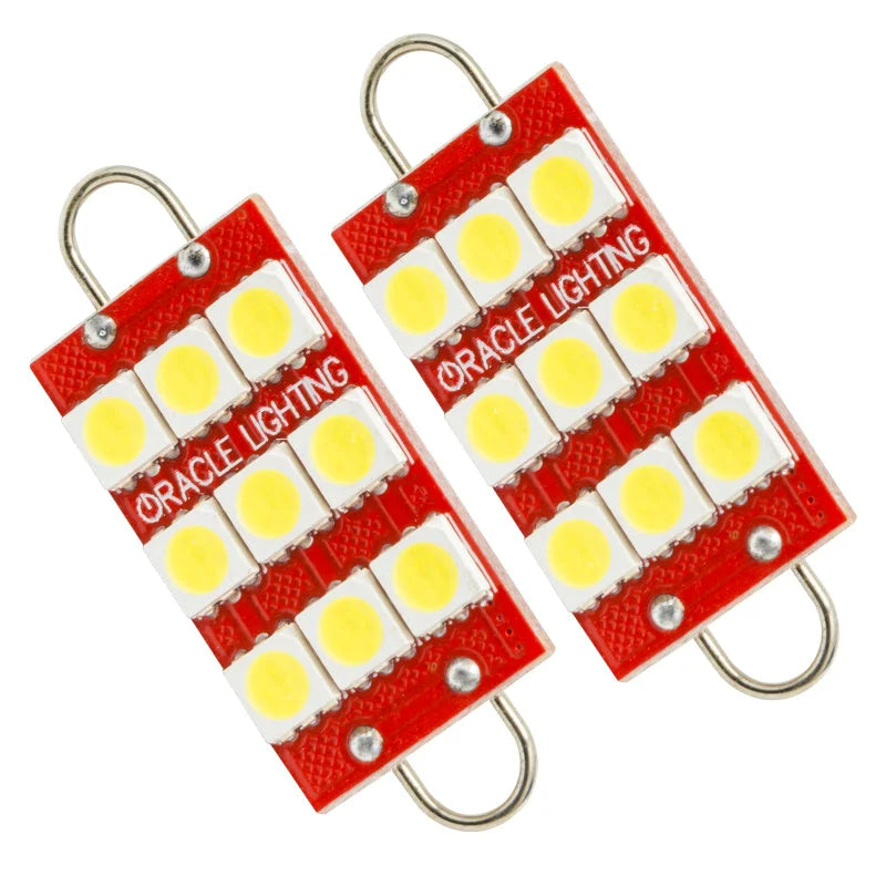 Oracle 44MM 6 LED 3 Chip - Loop Festoon Bulbs (Pair) - White - Additional View 6