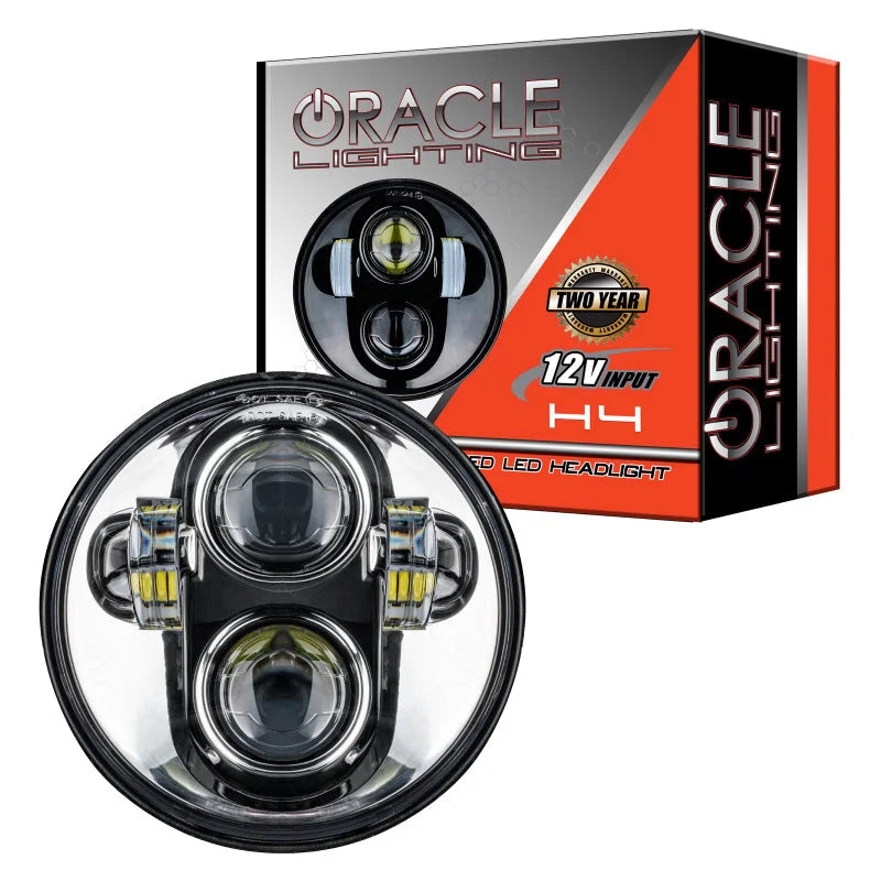 Oracle 5.75in 40W Replacement LED Headlight - Chrome - Main Product View