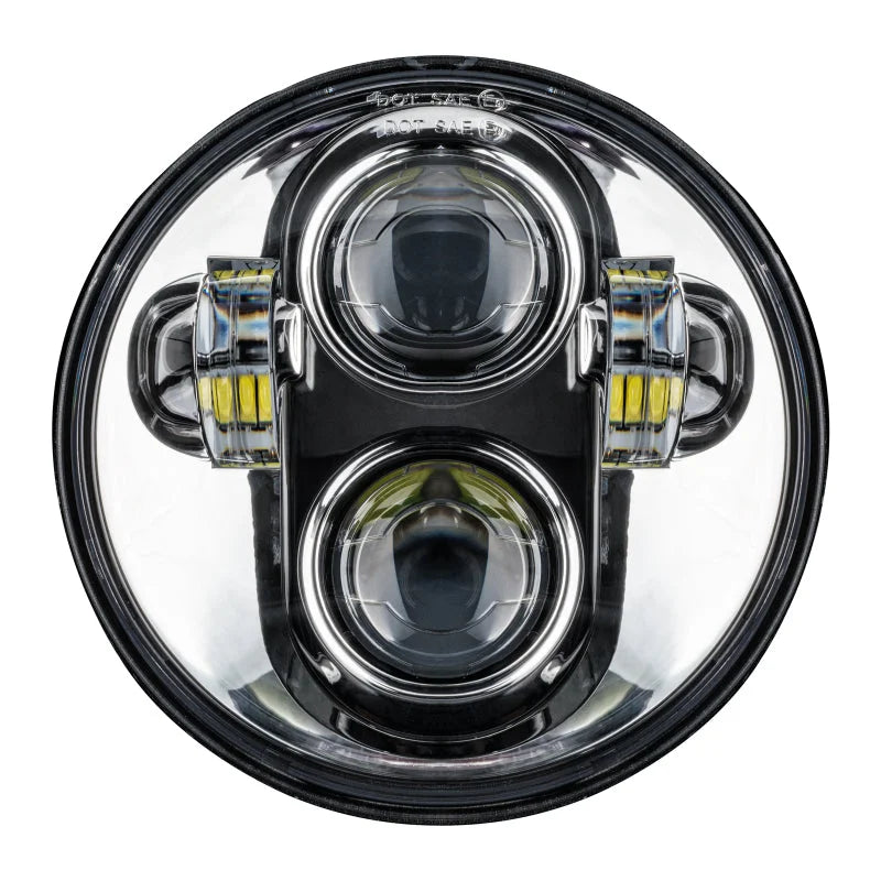 Oracle 5.75in 40W Replacement LED Headlight - Chrome - Installation View