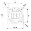 Load image into Gallery viewer, Oracle 60mm 15W Fog Beam LED Emitter - 3000K - Back View