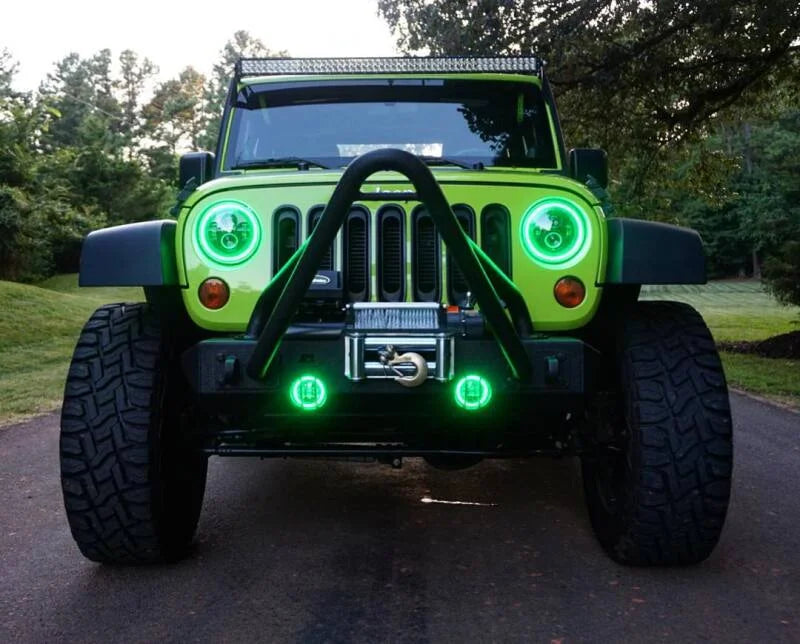 Oracle 7in High Powered LED Headlights - Black Bezel - ColorSHIFT - BC1 - Additional View 8