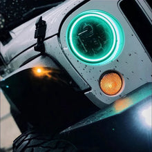 Load image into Gallery viewer, Oracle 7in High Powered LED Headlights - Black Bezel - ColorSHIFT - BC1 - Additional View 9