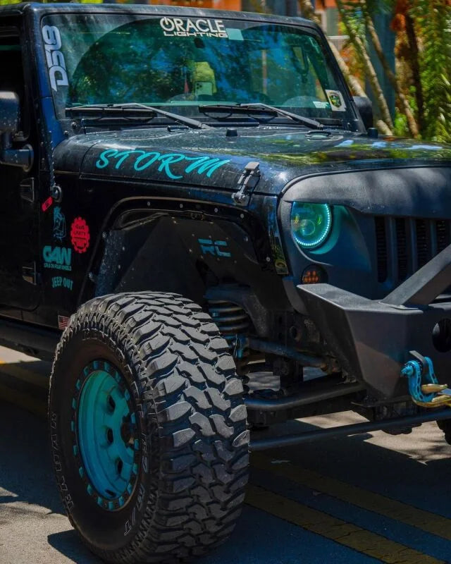 Oracle 7in High Powered LED Headlights - Black Bezel - ColorSHIFT - BC1 - Additional View 13