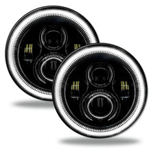 Load image into Gallery viewer, Oracle 7in High Powered LED Headlights - Black Bezel - White - Main Product View