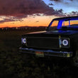 Load image into Gallery viewer, Oracle 7in High Powered LED Headlights - Black Bezel - White - Back View