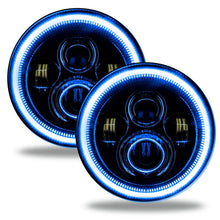 Load image into Gallery viewer, Oracle 7in High Powered LED Headlights - Black Bezel - Blue - Additional View 6