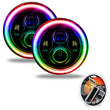 Load image into Gallery viewer, Oracle 7in High Powered LED Headlights - Black Bezel - ColorSHIFT - Main Product View