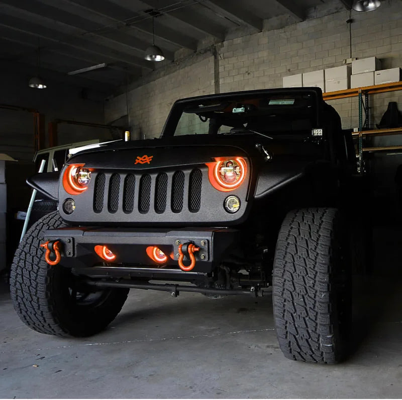 Oracle 7in High Powered LED Headlights - Black Bezel - ColorSHIFT 2.0 - Additional View 5