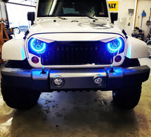 Load image into Gallery viewer, Oracle 7in High Powered LED Headlights - Black Bezel - ColorSHIFT 2.0 - Additional View 10