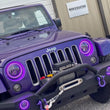 Load image into Gallery viewer, Oracle 7in High Powered LED Headlights - Black Bezel - ColorSHIFT No Controller - Additional View 5