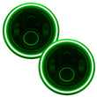 Load image into Gallery viewer, Oracle 7in High Powered LED Headlights - Black Bezel - Green - Side View