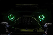 Load image into Gallery viewer, Oracle 7in High Powered LED Headlights - Black Bezel - Green - Additional View 9
