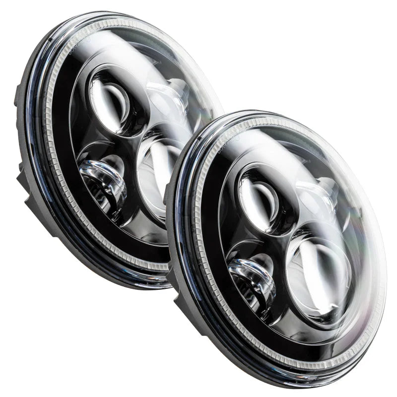 Oracle 7in High Powered LED Headlights - Black Bezel - Green - Additional View 11
