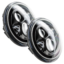 Load image into Gallery viewer, Oracle 7in High Powered LED Headlights - Black Bezel - Green - Additional View 11