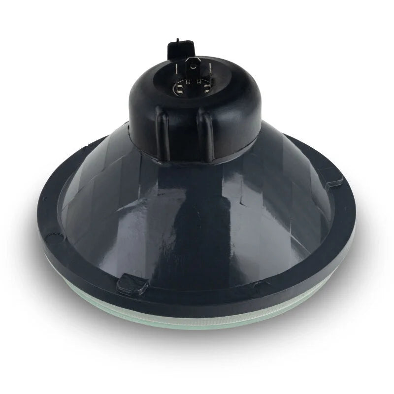 Oracle 7in Sealed Beam Glass Lens Headlight Non-Halo-Compatible with H4 LED Bulbs - Installation View