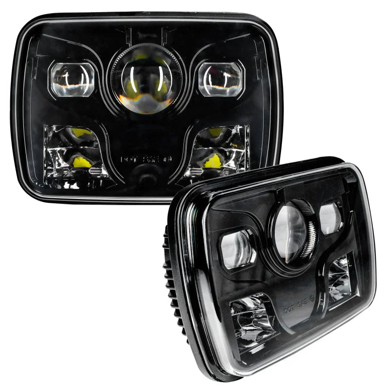 Oracle 7inx6in 40W Replacement LED Headlight - Black (Pair) - Main Product View