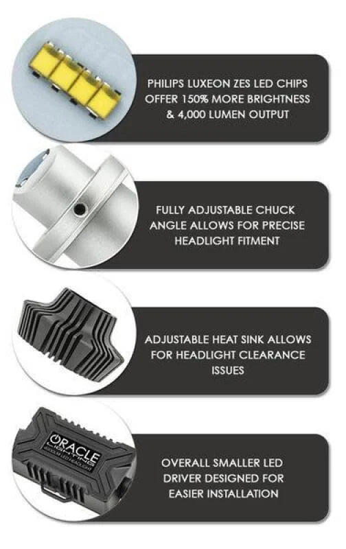 Oracle 880 4000+ Lumen LED Fog Light Bulbs (Pair) - 6000K - Installation View