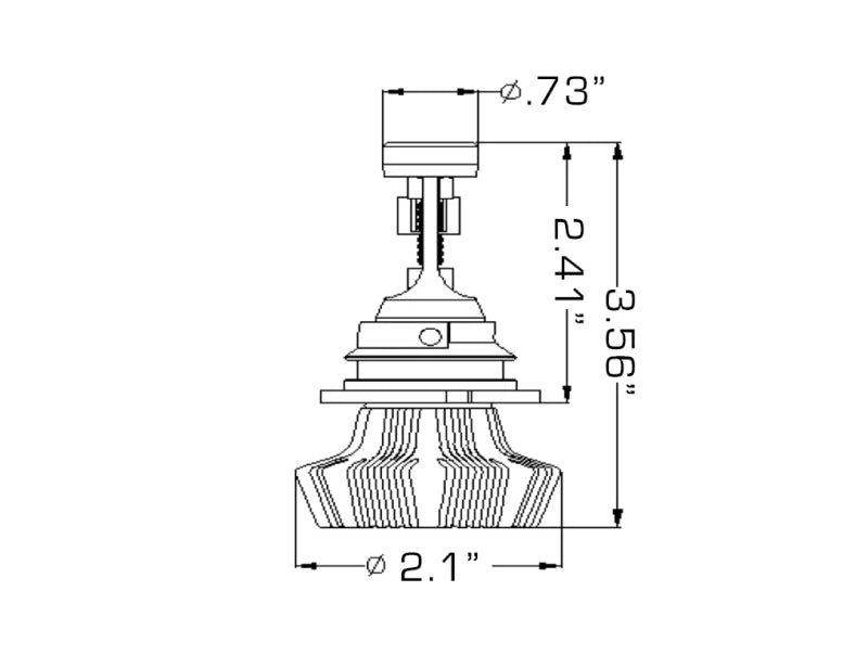 Oracle 9004 4000 Lumen LED Headlight Bulbs (Pair) - 6000K - Side View