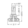 Load image into Gallery viewer, Oracle 9012 4000 Lumen LED Headlight Bulbs (Pair) - 6000K - Back View
