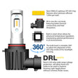 Load image into Gallery viewer, Oracle 9012 - VSeries LED Headlight Bulb Conversion Kit - 6000K - Side View