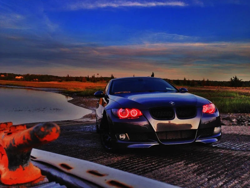 Oracle BMW 3 Series 06-11 LED Halo Kit - Projector - White - Side View