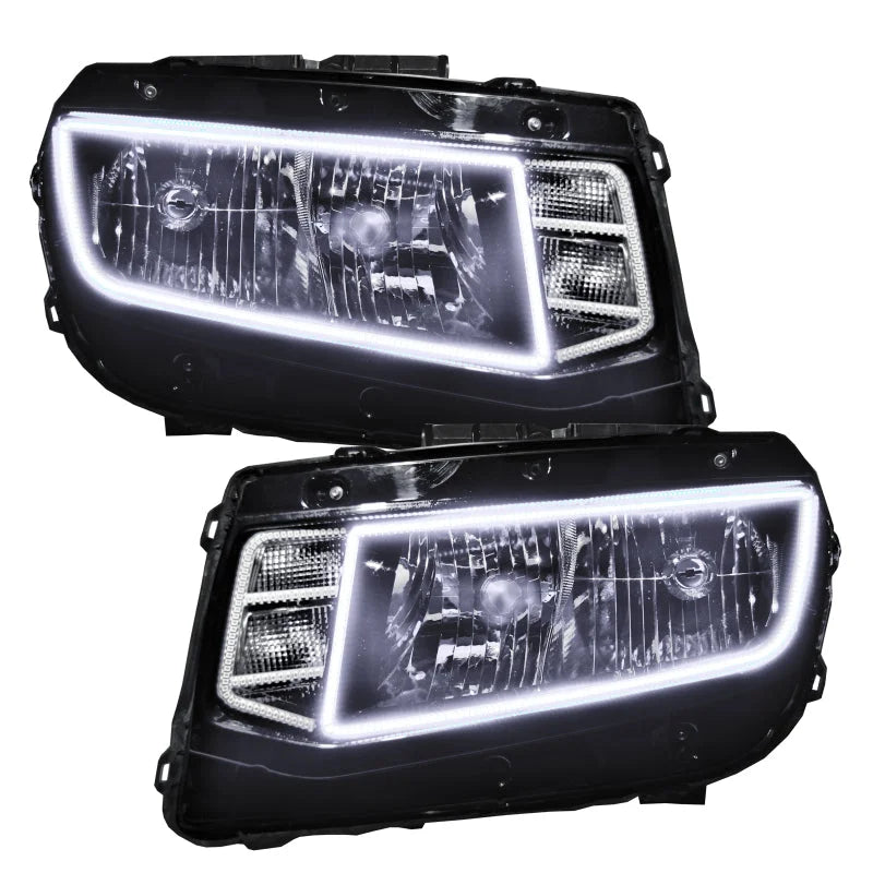 Oracle Chevrolet Camaro Non-RS 14-15 LED Halo Kit Square Style - White - Side View